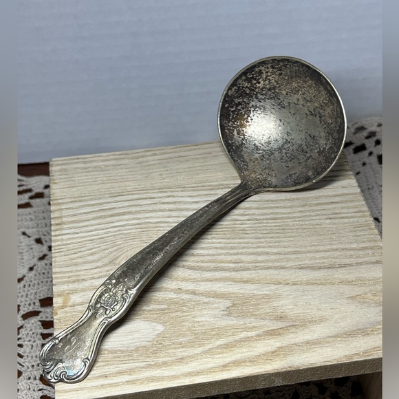 Elegant 1950 silver-plated ladle, Old Company Plate, Signature - Picture 1 of 8
